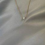 گردنبند مروارید پرورشی با روکش طلا