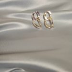 گوشواره کارتیردرشت با رنگ نقره ای