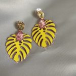 گوشواره برگ انجیری زیبا سایز بزرگ