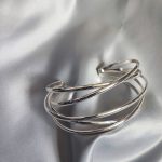 بنگل نقره ای پنج لاین زیبا