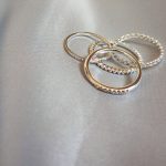 انگشتر ترند چهار تیکه نقره ای رنگ