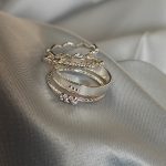 انگشتر ترند چهار تیکه نقره ای رنگ